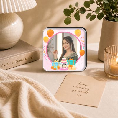 Personalized Musical Fridge Magnet for Home Decor Music Box Fridge Magnet Birthday Gift for Wife Playable Music Feature Rechargeable with On/Off Button